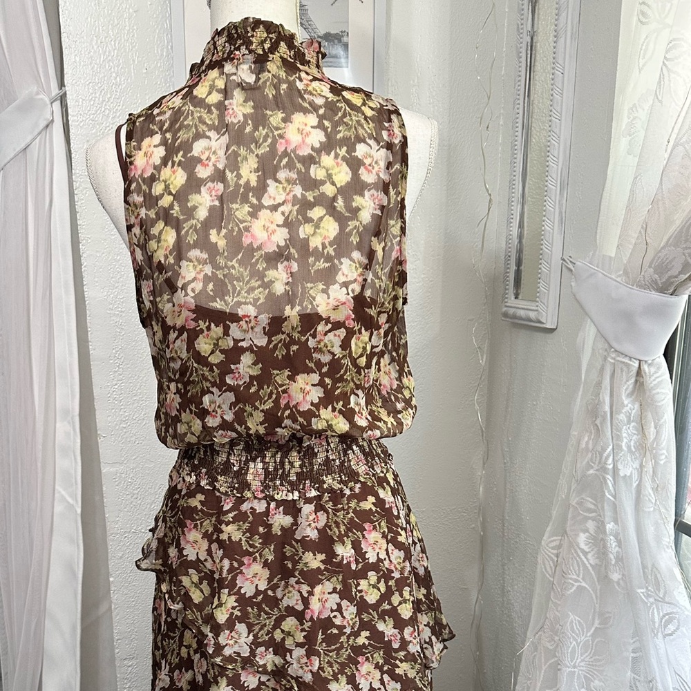 RARE ✨ Sundance red Blooms Dress Rose Garden Party dress size Petite Small - Picture 13 of 16